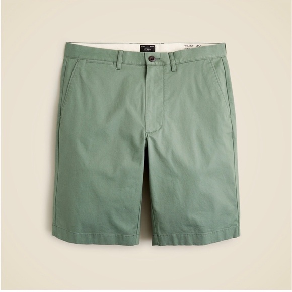 J. Crew Other - J. Crew Men’s 10.5" Stretch Chino Short Olive Green Flat Front Regular Fit 36”